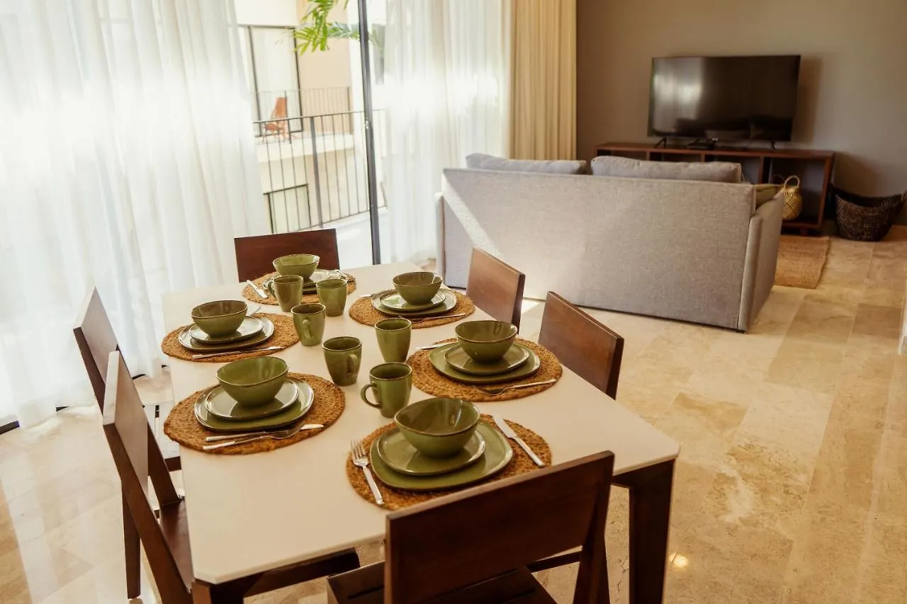 アパート 2Br With Fast Wifi Free Bikes, Rooftop, Pool, And Gym トゥルム メキシコ
